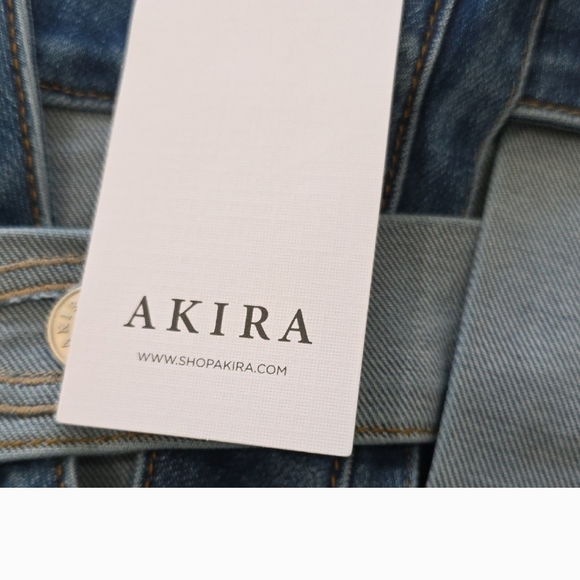 AKIRA Blue Denim Women's Overall Top - Picture 2 of 6